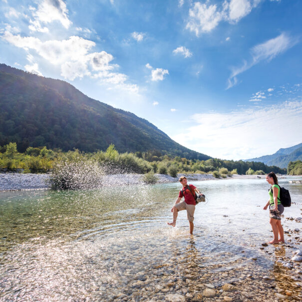 Hiking by the Soča River, Bovec